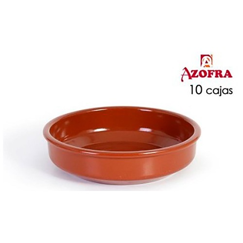 Cazuela barro sin plomo 24cm vitro. AZOFRA.