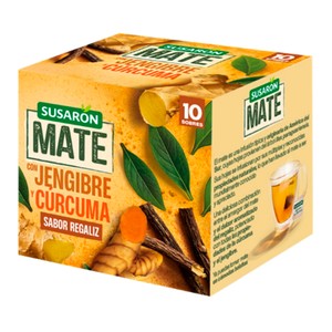 Mate jengibre, cúrcuma con sabor a regaliz 10 uds. 15 g.