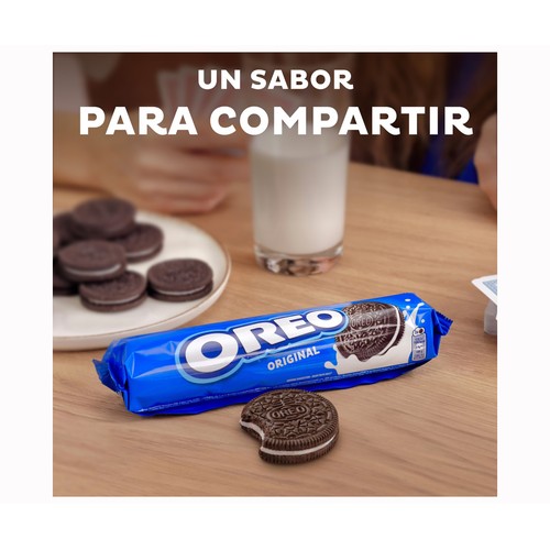OREO Galletas de cacao rellenas de crema de vainilla 154 g.