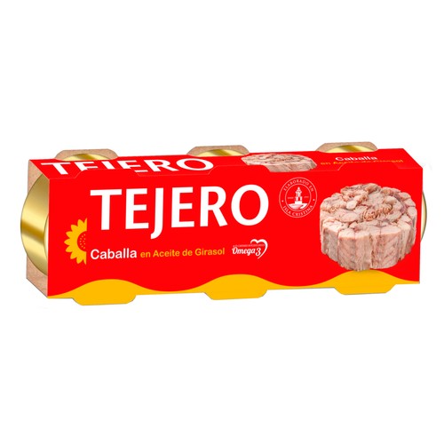 TEJERO Caballa en aceite girasol 3X 52g