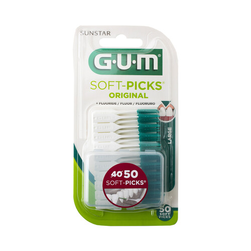 GUM Palillos interdentales grandes con flúor GUM Soft-picks original 50 uds.