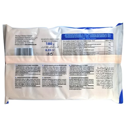 ARRUABARRENA Palmeritas de hojaldre 180 g.