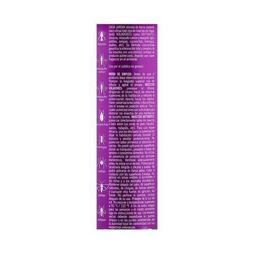 CASA JARDÍN Insecticida aerosol multi insectos 500 ml