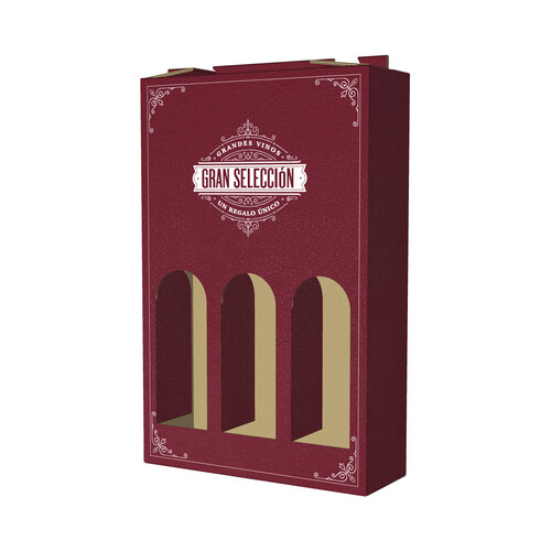 Estuche de cartón para 3 botellas