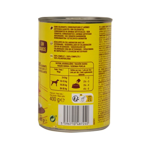 PRODUCTO ALCAMPO Bocaditos en salsa con trozos de ave 400 g.