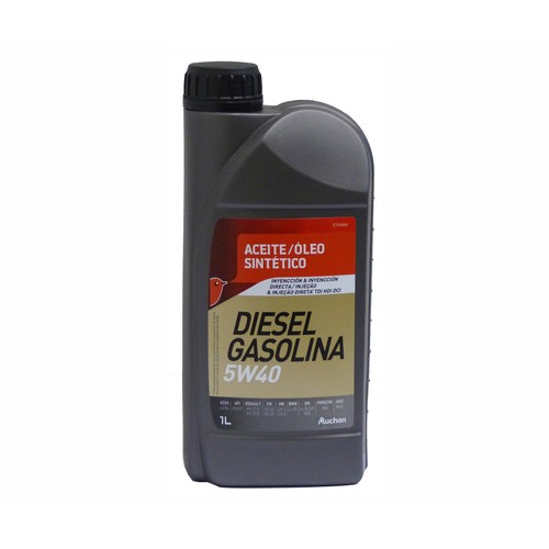 Aceite sintético para vehículos con motores de gasolina o diésel PRODUCTO ALCAMPO, 1 litro.