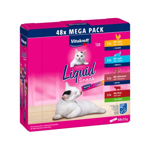 VITAKRAFT Snack gato líquido mega pack 48X15gr