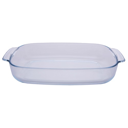 Fuente de vidrio borosilicato rectangular con asa, 40x32 cm  ACTUEL.
