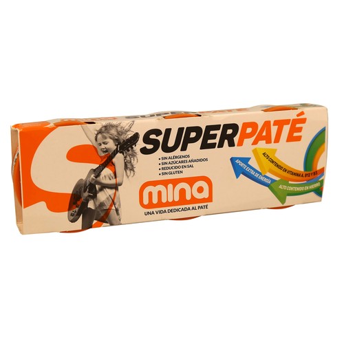 MINA Paté de hígado de cerdo MINA 3 uds. x 70 g.