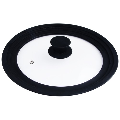 Tapa de cristal con borde de silicona para sartenes de 22 a 26 cm. ACTUEL.