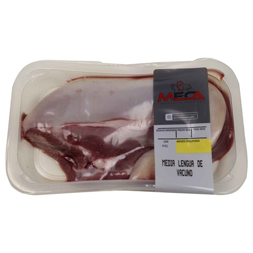 Bandeja con media lengua de vacuno MECA