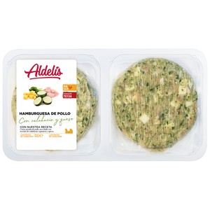 Aldelís Hamburguesas de Pollo con Calabacín, Espinacas y Queso 4 X 80 G. 320 G