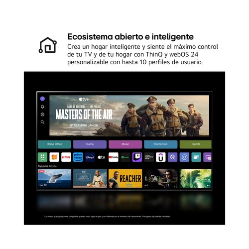 Televisión 127 cm (50") LED LG, 50UT73006, 4K WEBOS