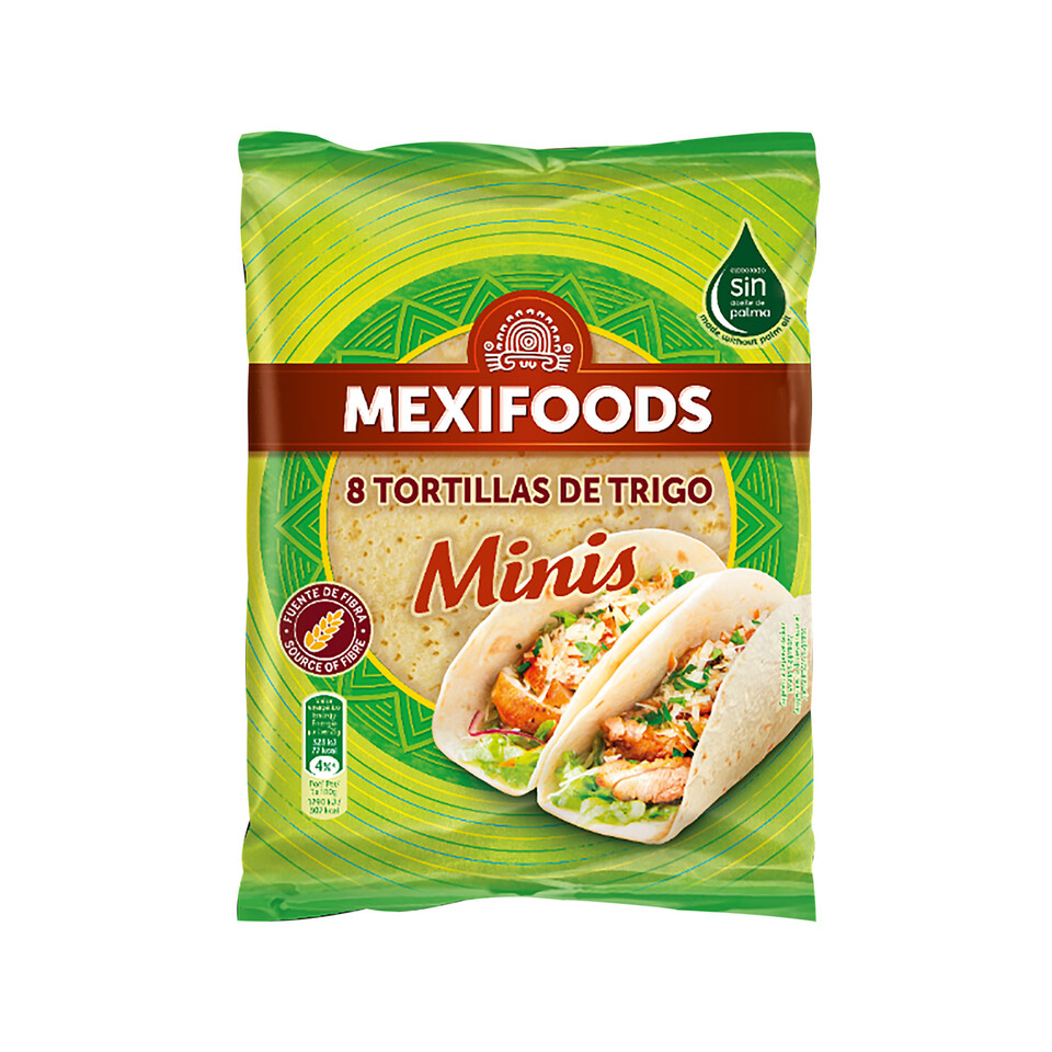 MEXIFOODS Tortillas trigo MEXIFOODS MINI 8 uds. 250 g. Alcampo ¡Haz