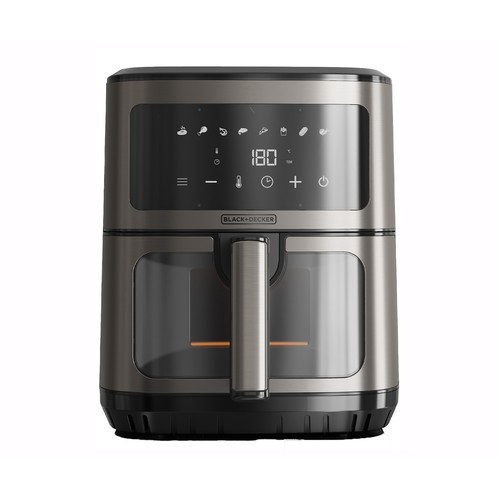 Freidora de aire 6,5L BLACK & DECKER BXAF2501E, 1600W, 8 programas, máx temperatura 200ºC