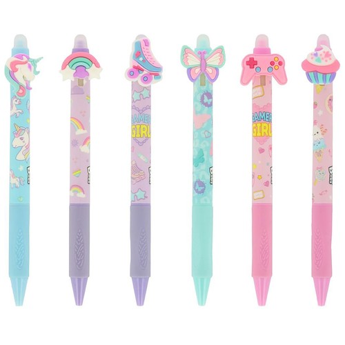 Bolígrafo gel borrable grip de 0,7 mm, surtido cute, GRAFOPLAS.