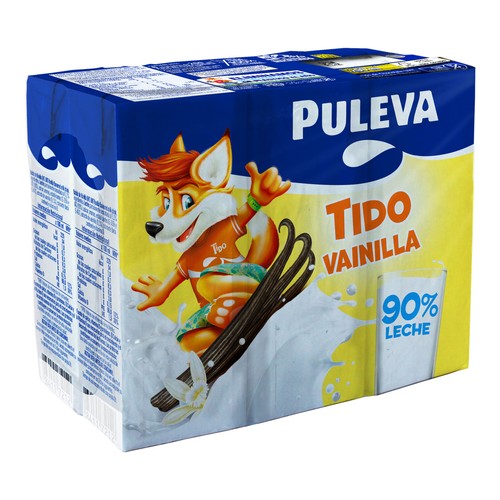 Batido con sabor a vainilla, elaborado con un 90% de leche PULEVA 6 x 200 ml.