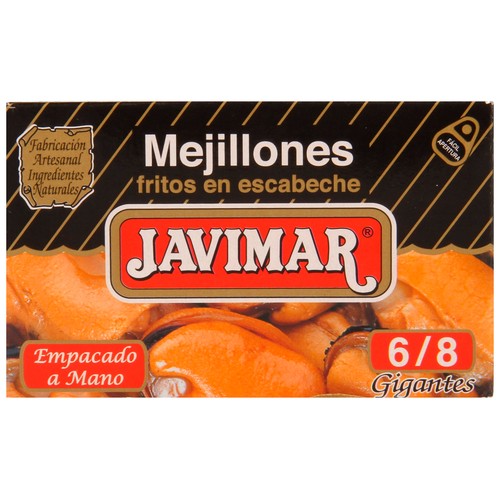 JAVIMAR Mejillones en escabeche 6/8 pzs 115 g.