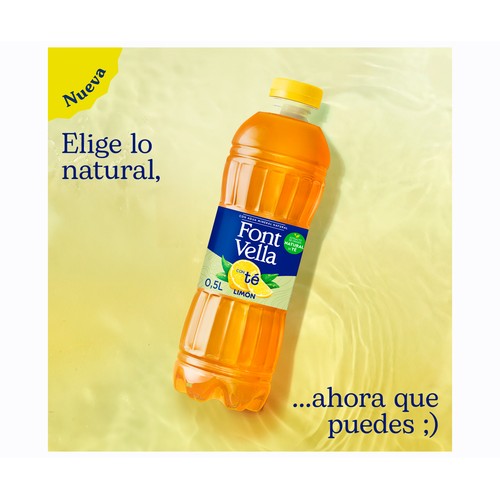 FONT VELLA Agua mineral te limón 0,5 l.