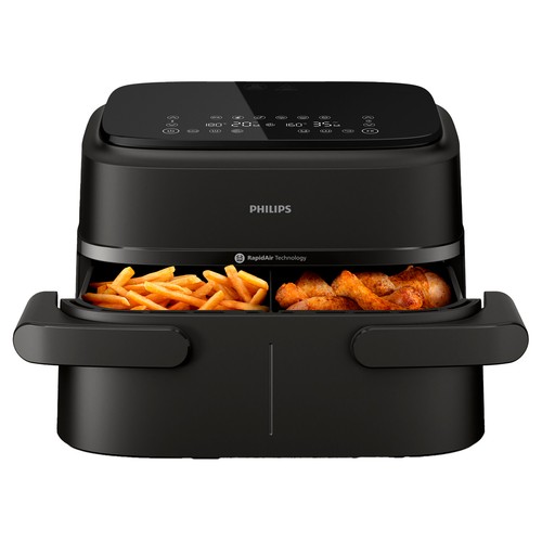Freidora de aire 7L PHILIPS NA150, 2450W, 6 programas, 2 cestos.