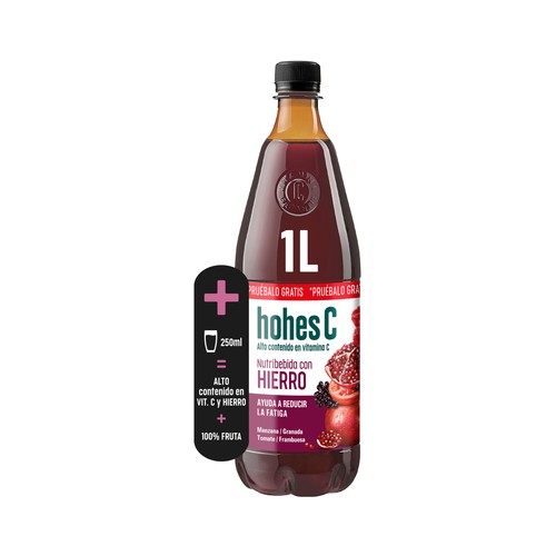 HOHES C Zumo multifrutas nutricional con extra de hierro y vitamina C 1 L.