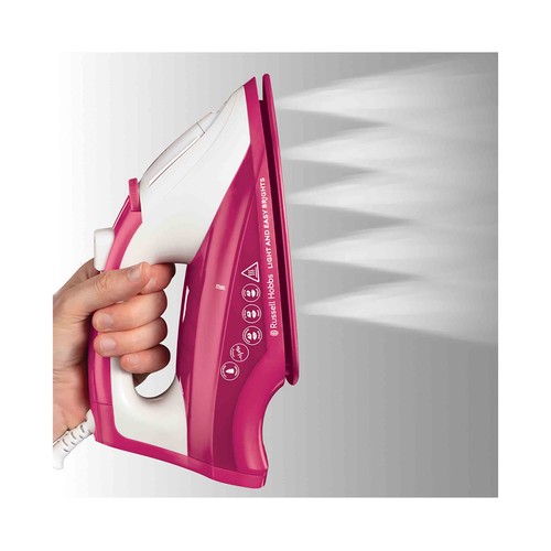Plancha de vapor RUSSELL HOBBS Light & Easy 26480-56, suela cerámica, potencia 2400W.
