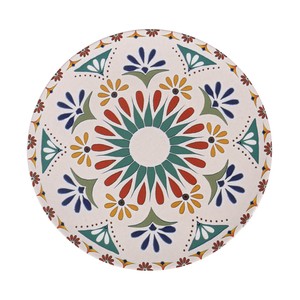 Imagen de Plato llano de loza decorada acabado brillo, 26cm. Coimbra SANTA CLARA.