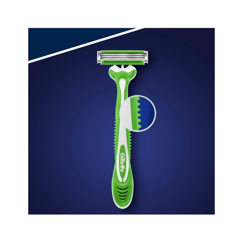 GILLETTE Sensor 3 sensitive Maquinilla de afeitar desechable con cabezal pivotante de 3 horas 8 uds.