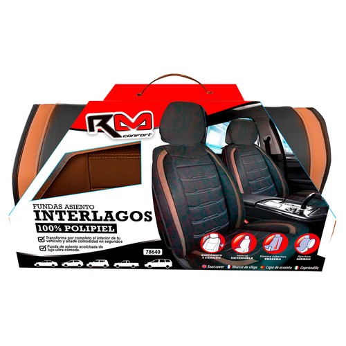 Funda asiento delantero interlagos, 100% polipiel luxe, ROLMOVIL.