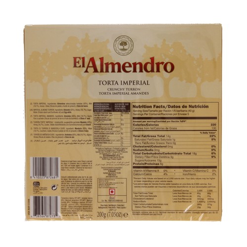 EL ALMENDRO Torta imperial de turrón duro 200 g.