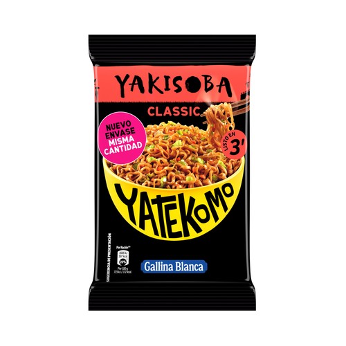 YATEKOMO Noodles fideos instantáneos Yakisoba Classic 93 g.