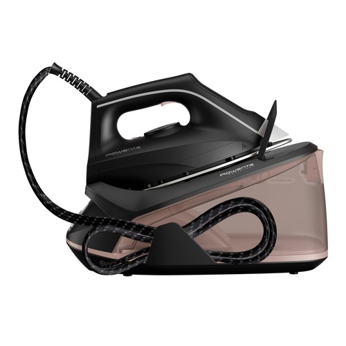 Centro de planchado 2400W ROWENTA VR7141F0, 5,6 bares, golpe de vapor 270 g/min, depósito 1,4 L, suela Airglide Inox, apagado automático, color negro.