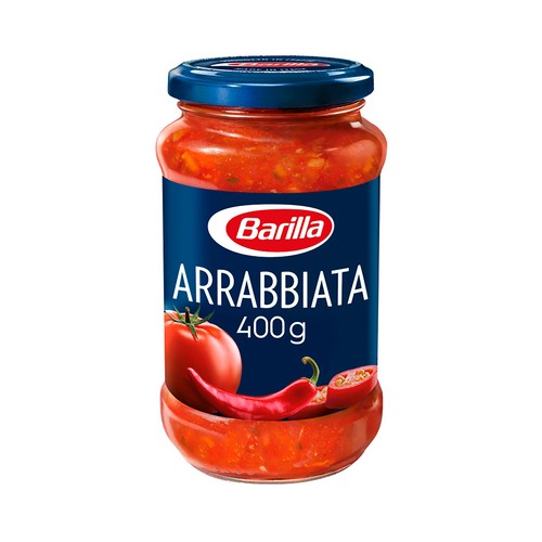 BARILLA Salsa Arrabbiata con base de tomate y pimientos rojos BARILLA 400 g.