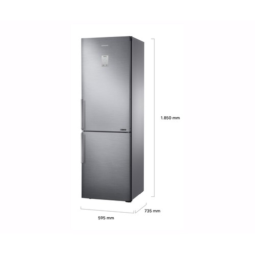 Frigorífico combi 185cm SAMSUNG RB33J3515S9/EF Inox, NO FROST, clasificación energética: E, H: 185cm, A: 59,5cm, F: 73,5cm, capacidad total: 339L.