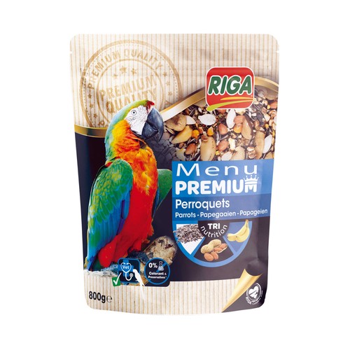 RIGA Pienso premium para loros RIGA 800 g.