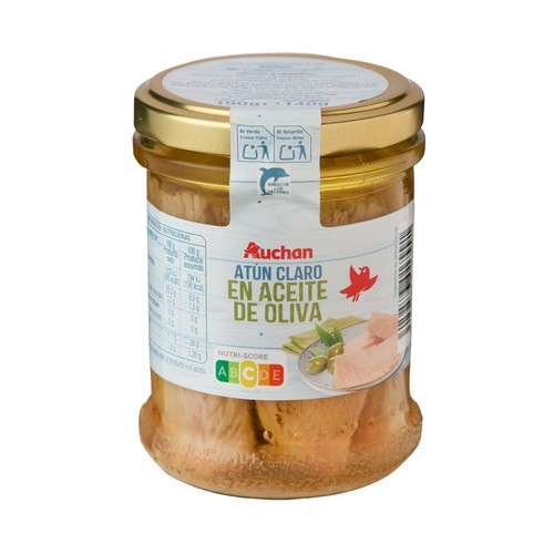PRODUCTO ALCAMPO Atún claro en aceite de oliva frasco de 140 g.