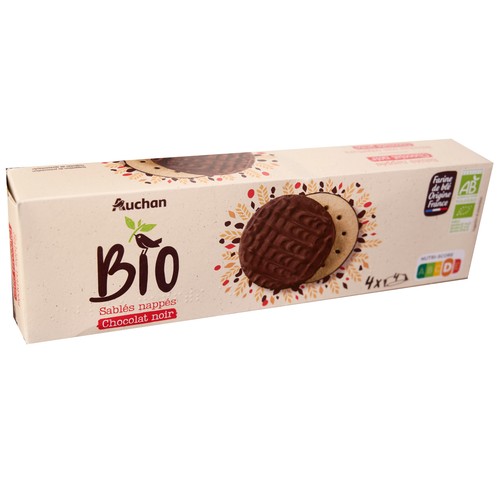 Galleta cubierta chocolate ALCAMPO ECOLÓGICO 200 g.