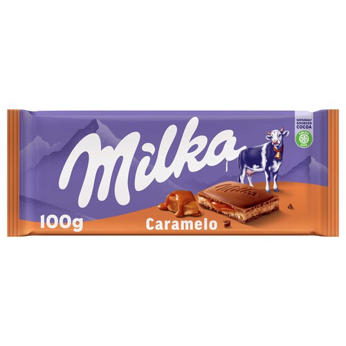 MILKA Chocolate con leche sabor caramelo 100 g.