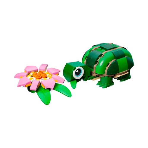 Tortuga con flor de nenufar.LEGO.31377