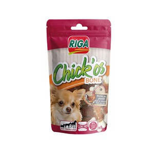 RIGA Bocaditos con sabor a pollo para perros RIGA CHICK'OS BONE 80 g-