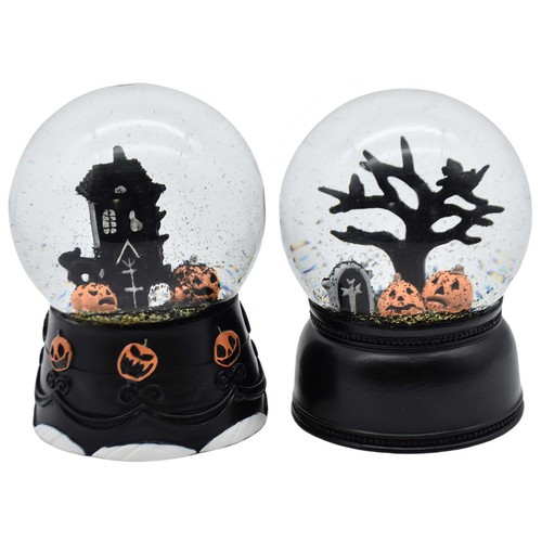 Bola 10x13,5cm de agua Halloween, con calavera. ACTUEL