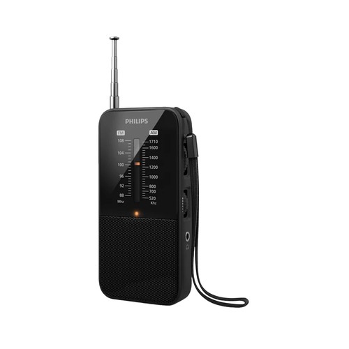 Radio portátil de bolsillo PHILIPS TAR1509 analógica, color negro, FM/ AM.