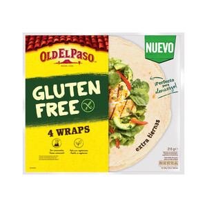 OLD EL PASO Tortillas wrap sin gluten OLD EL PASO 4 uds. 215 g.