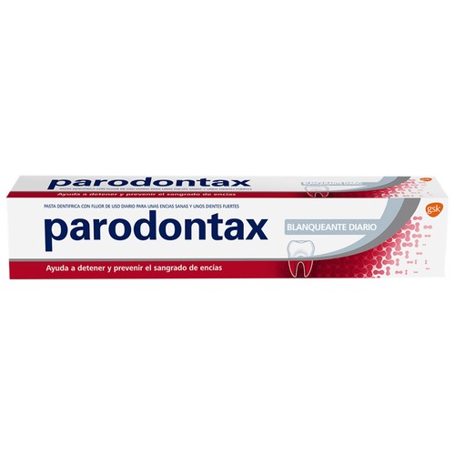 PARODONTAX Pasta de dientes de uso diario con flúor y acción blanqueante 75 ml.