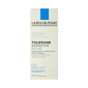LA ROCHE POSAY Tratamiento hidratante con acción protectora y calmante para pieles sensibles con tendencia a seca LA ROCHE POSAY Toleriane riche 40 ml.