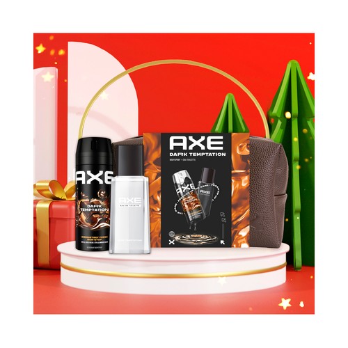 AXE Dark temptation Neceser con desodorante en spray (150 ml) y eau de toilette (100 ml).