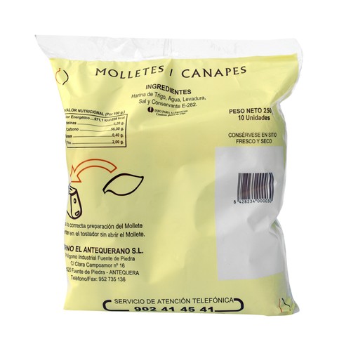 Mollete, 2und, 200g.