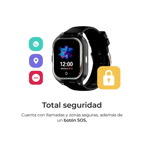 Smartwatch SAVEFAMILY Enjoy, Color Negro".