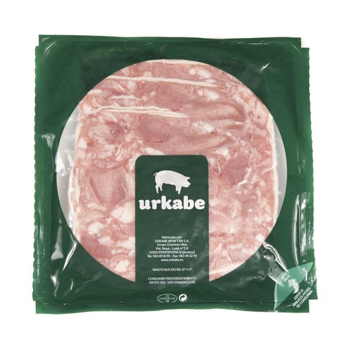 URKABE Cabeza de cerdo cortada en lonchas URKABE 200 g.