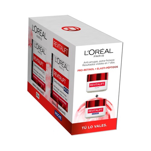 L´ORÉAL PARIS Revitalift Estuche con crema de día y de noche hidratantes.